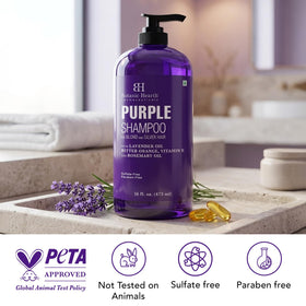 Botanic Hearth shampoo on bathroom shelf suggesting daily and weekly use