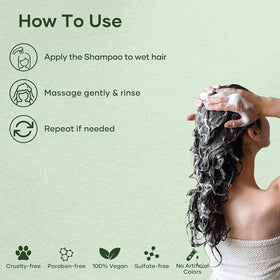 Botanic Hearth shampoo in a shower scene showing everyday usability and refreshing feel
