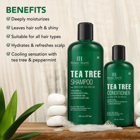 Botanic Hearth shampoo texture pouring to show gentle lather benefit
