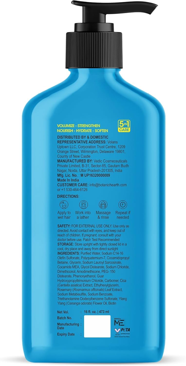 Botanic Hearth shampoo pour showing lightweight texture and lather
