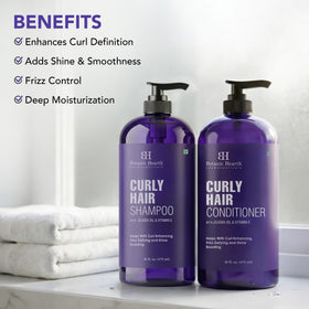 Botanic Hearth shampoo pump close-up emphasizing easy dispensing