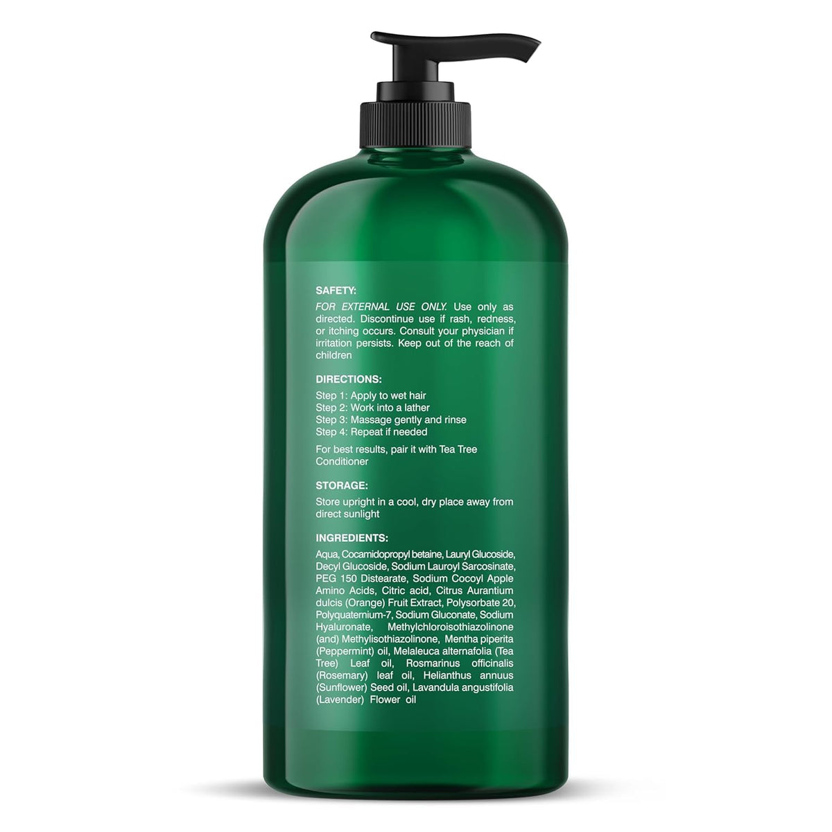 Botanic Hearth bottle next to common items showing 16 fl oz scale for size clarity