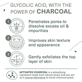 Botanic Tree charcoal lather in hand demonstrating deep-cleaning action and oil removal