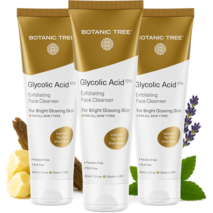 Botanic Tree front pack view shows travel tubes and clear product benefits