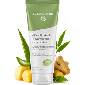 Botanic Tree front bottle showing label and 6 oz size, clear product benefits