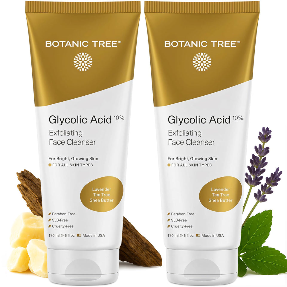Botanic Tree front packaging shows cleanser and benefits clearly