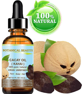 Botanical Beauty cacao oil drop texture close-up demonstrating quick absorption