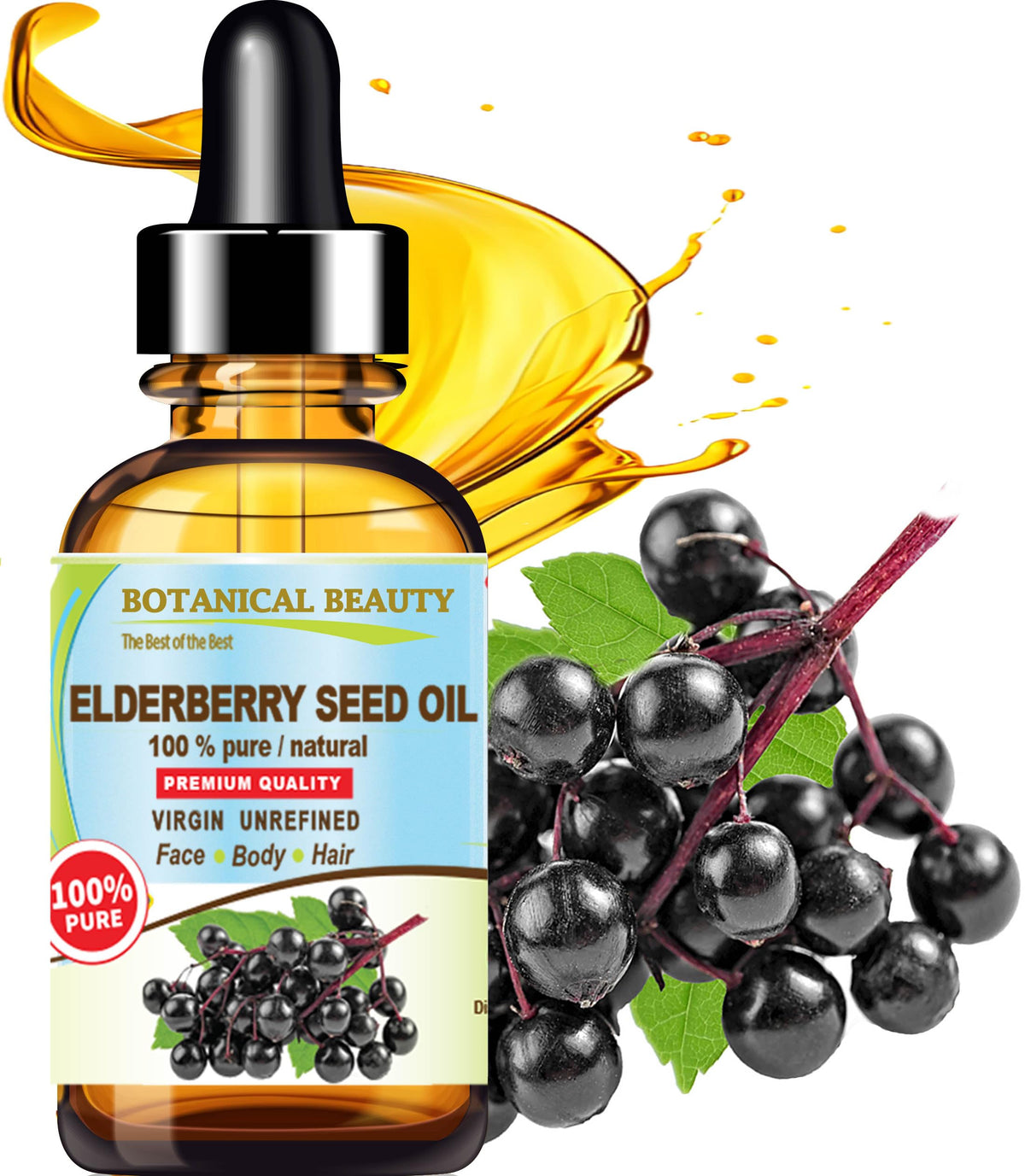 Botanical Beauty close texture drop of oil showing fast absorption benefit