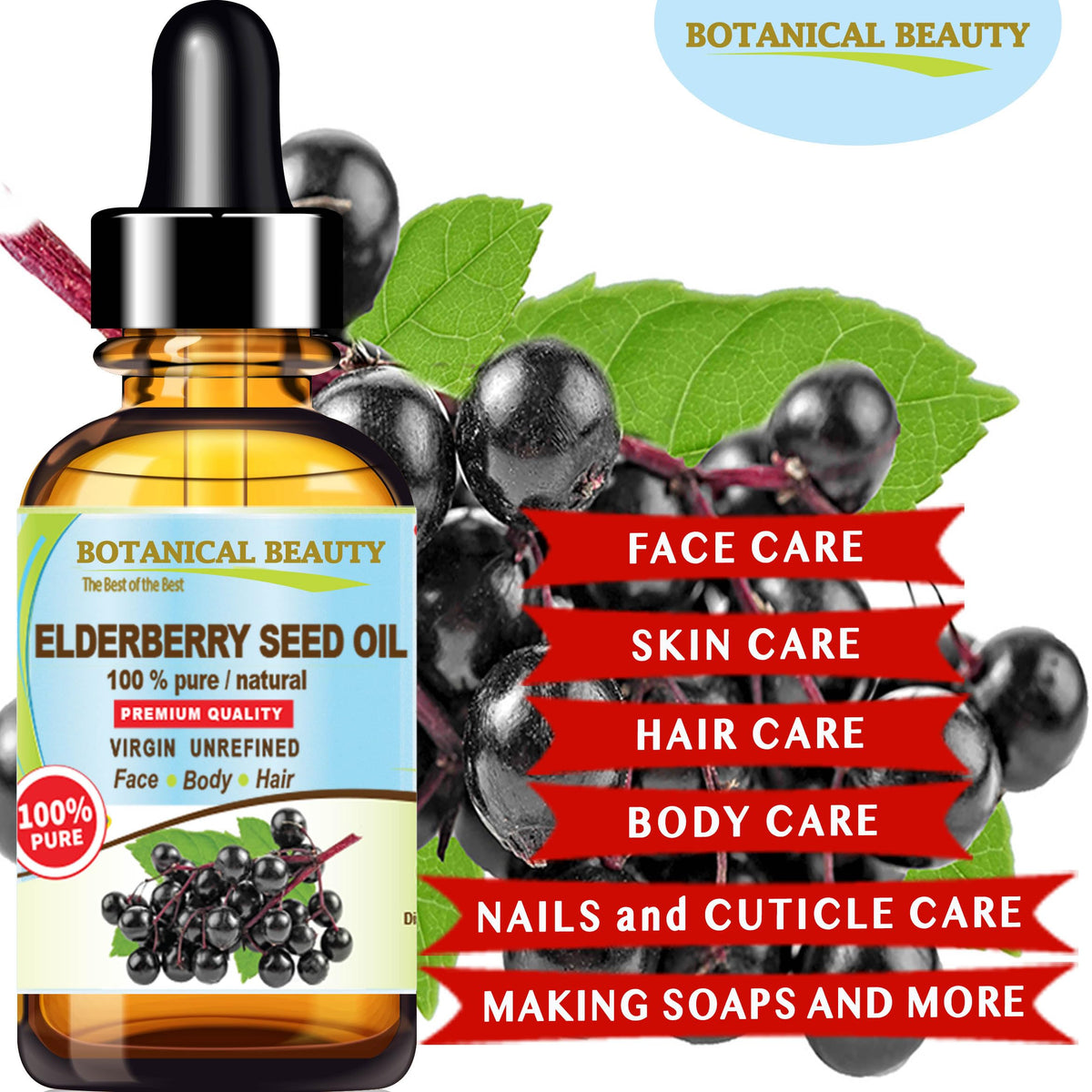 Botanical Beauty oil applied on hand showing fast absorption and hydration
