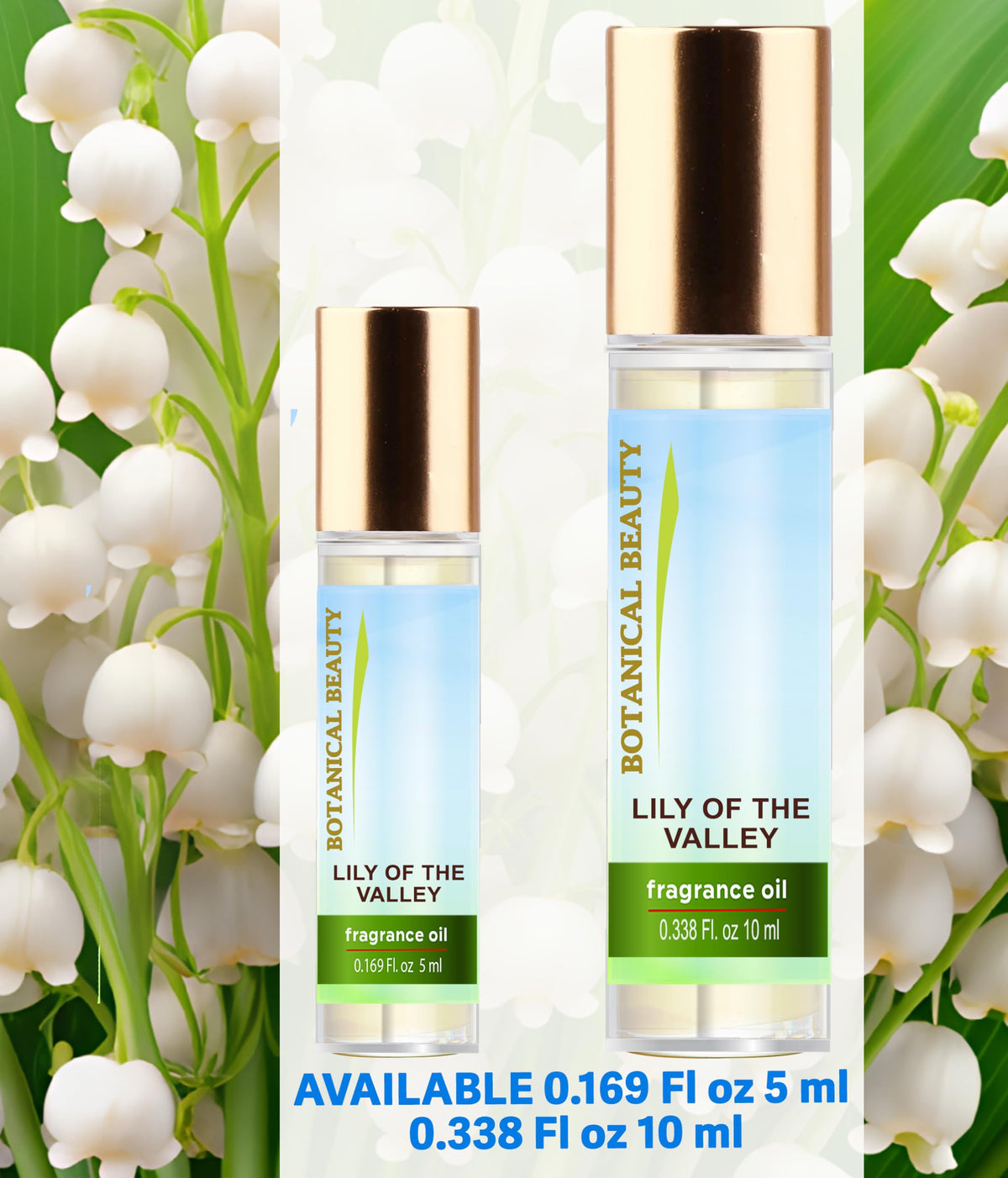 Botanical Beauty bottle on vanity with flowers suggesting floral scent and everyday use