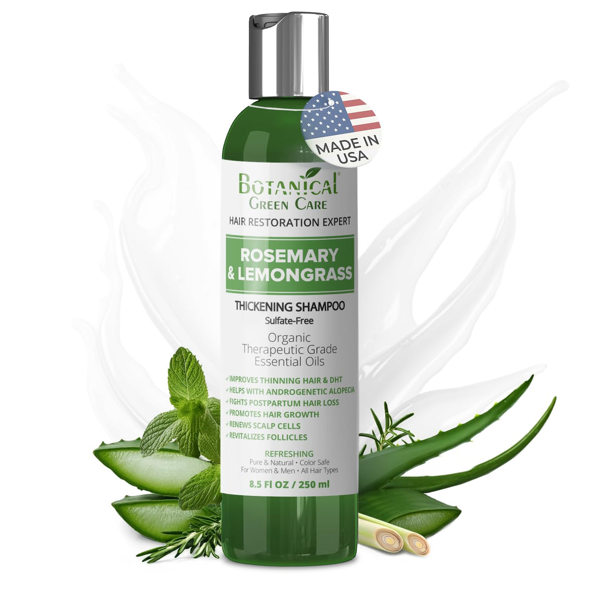 Botanical Green Care front bottle showing label and benefits