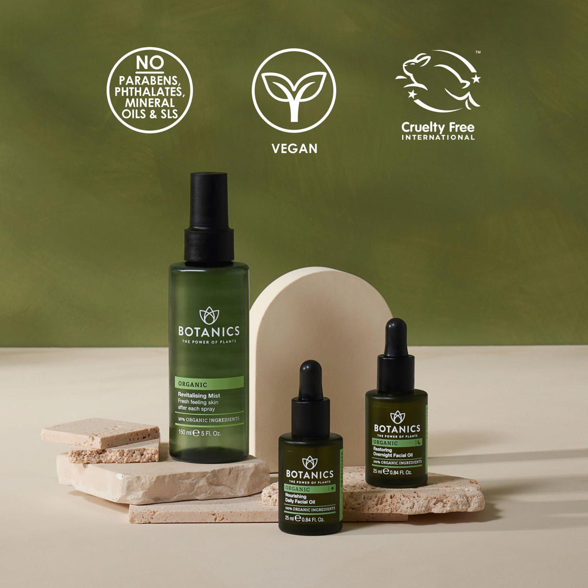 Botanics used with a facial roller for enhanced absorption and relaxation