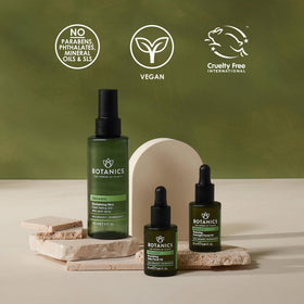 Botanics used with a facial roller for enhanced absorption and relaxation