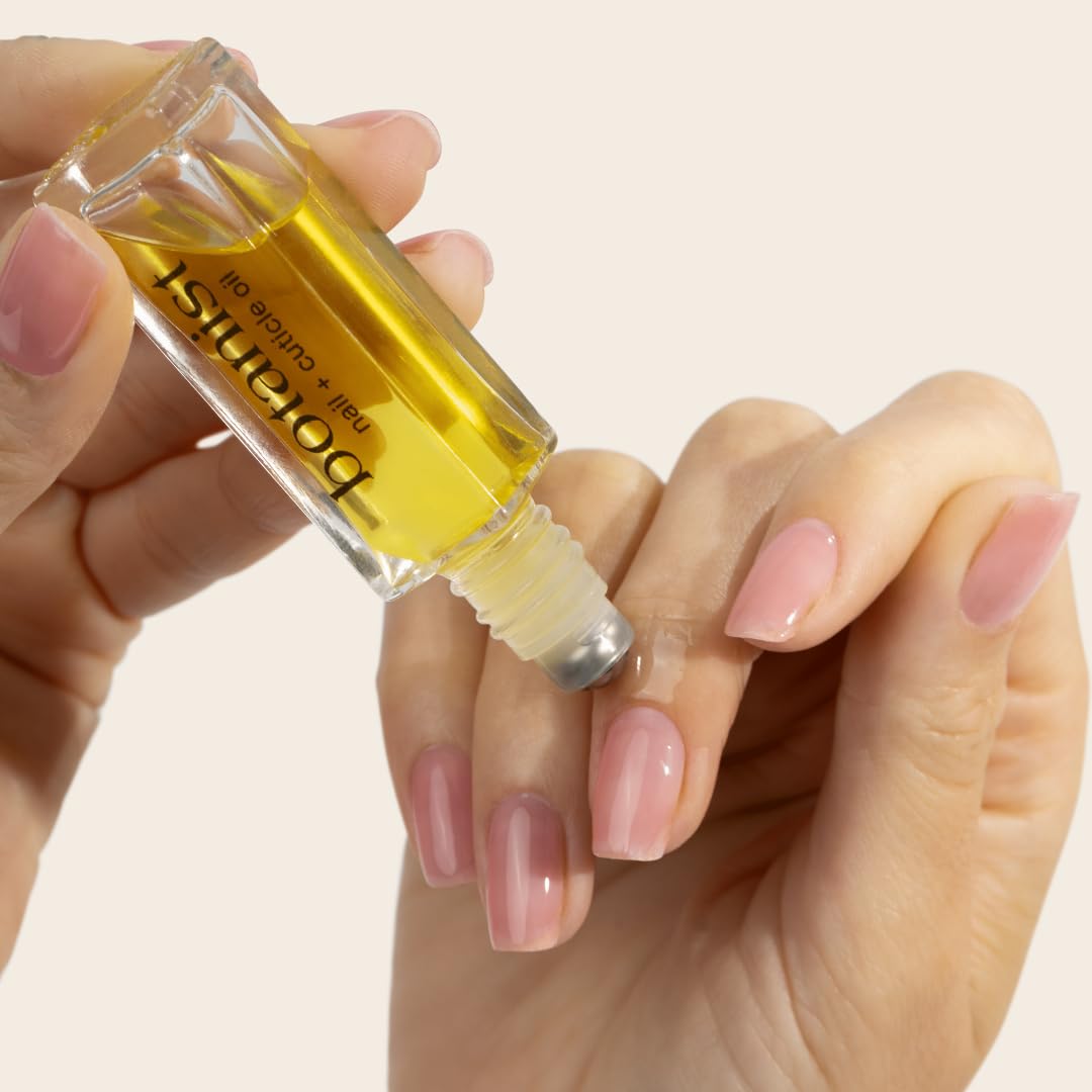 Botanist Nails products on vanity highlighting plant-based, clean routine