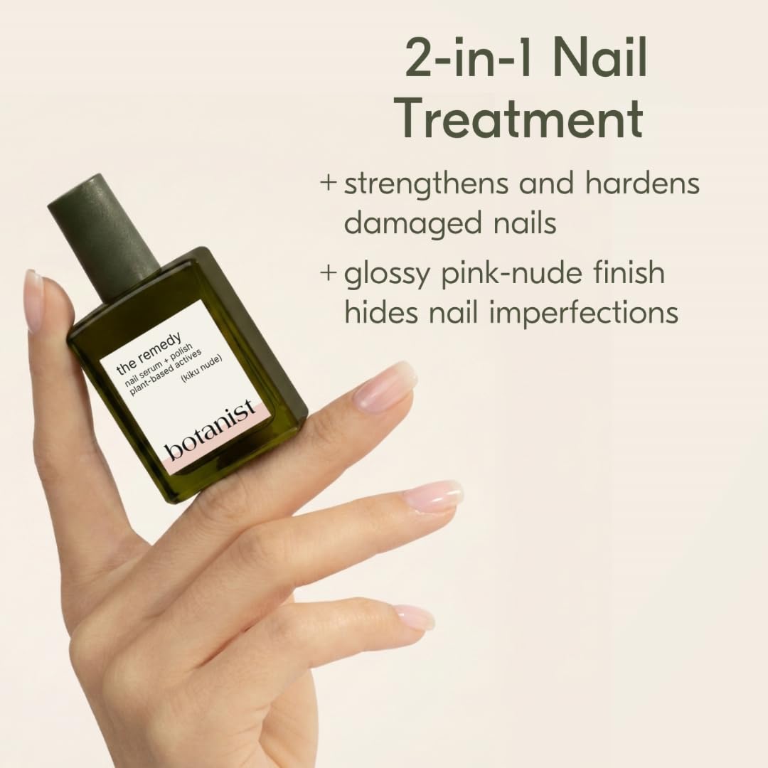 Botanist Nails polish bottle close-up highlighting strengthening finish
