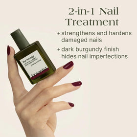 Botanist Nails swatch on nail stick displaying Cherry Mocha coverage and concealment