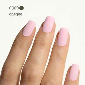 Botanist Nails cherry blossom sheen on nail illustrating concealed ridges and soft color