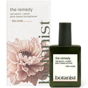 Botanist The Remedy front packaging showing bottle and nude shade, beautifies nails