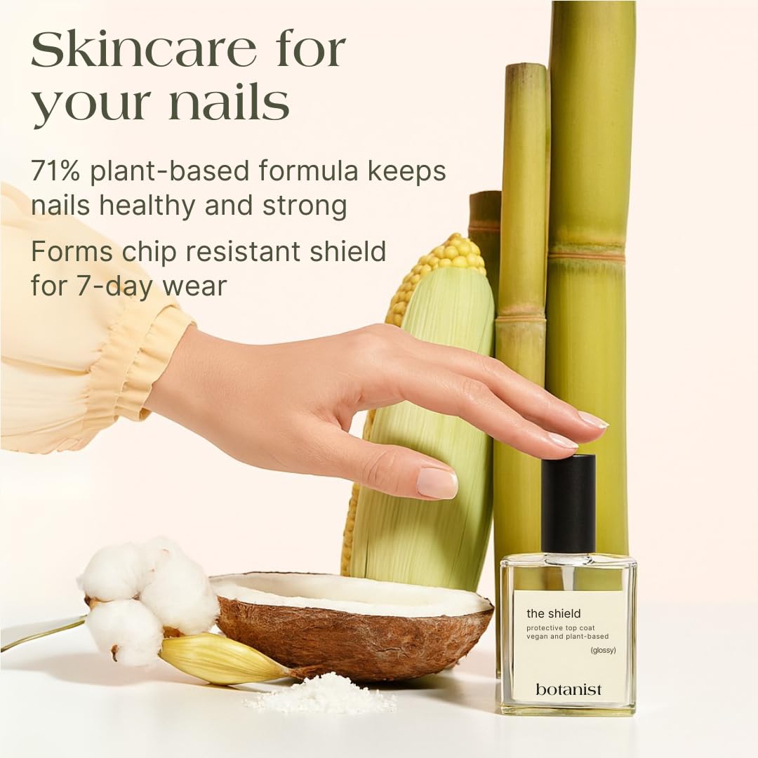 Botanist Nails applied on finished manicure demonstrating long-wear benefit