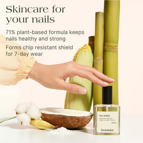 Botanist Nails applied on finished manicure demonstrating long-wear benefit