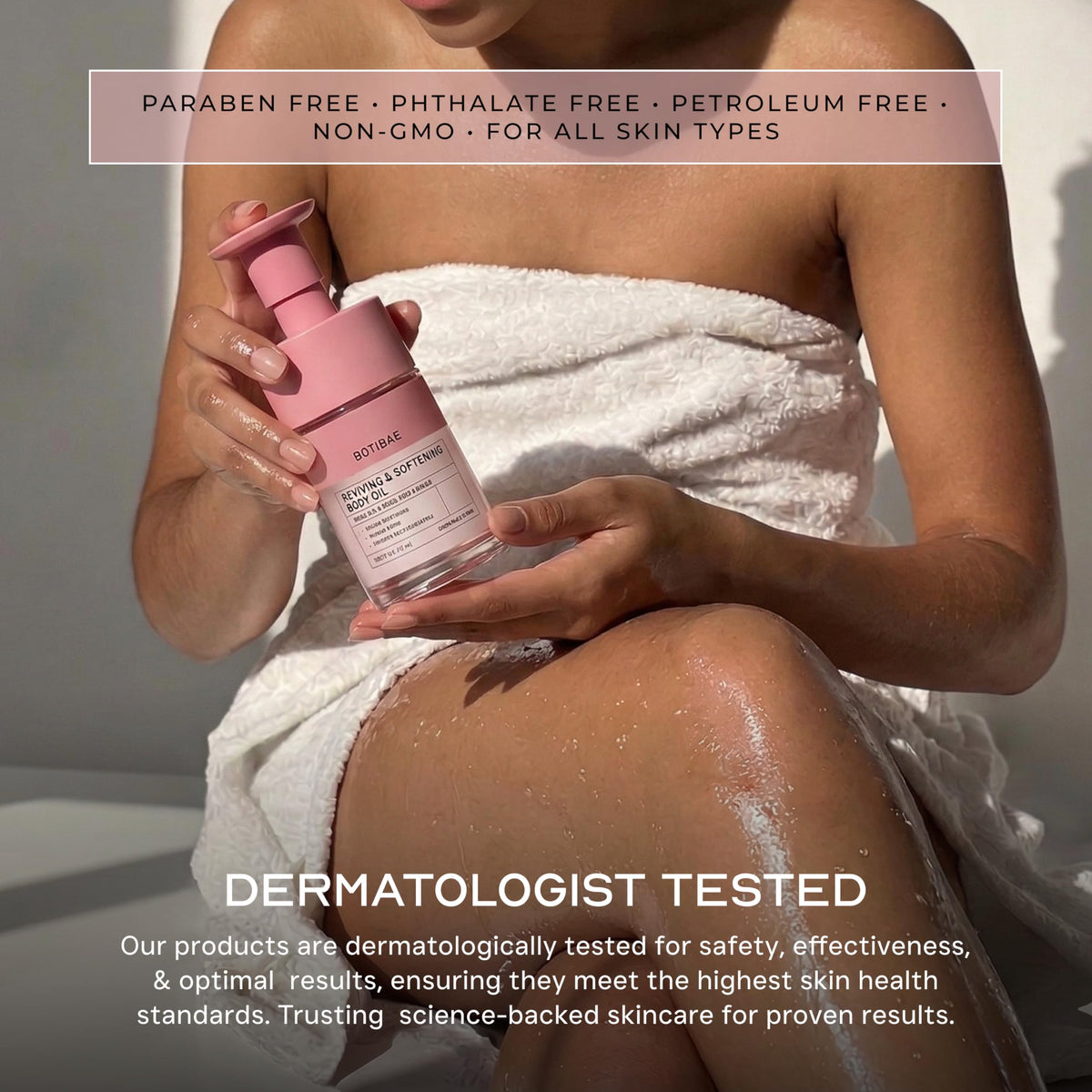 Botibae ingredient label close-up showcasing clean-beauty formulation