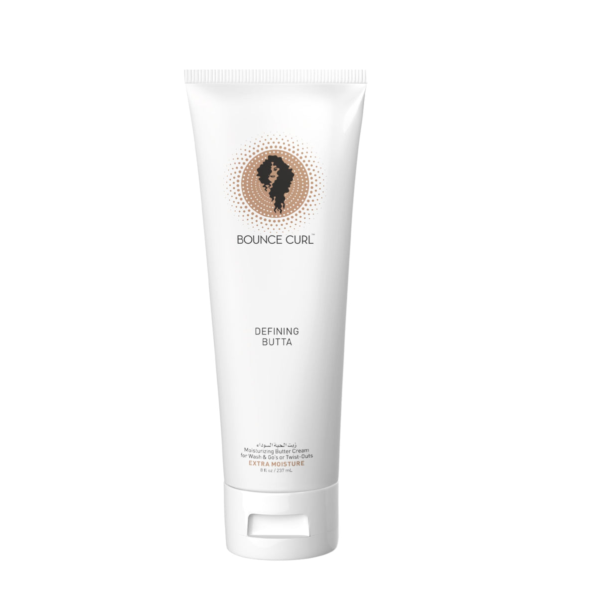 Bounce Curl front packaging showing 8 fl oz jar and branding benefits