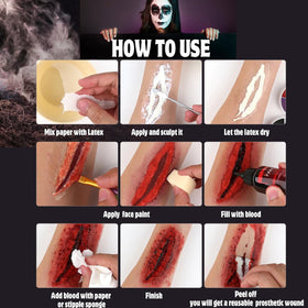 Bowitzki sponges and brushes set for precise SFX blending