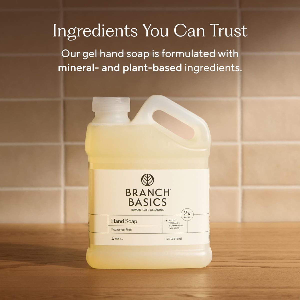 Branch Basics gel close-up texture, plant-based formula looks smooth and moisturizing