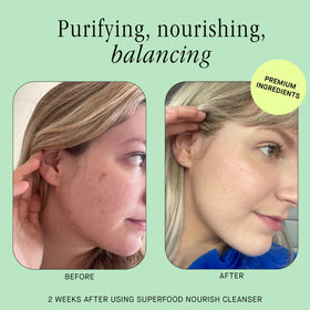 Brandefy foaming cleanser in bathroom demonstrating gentle lather