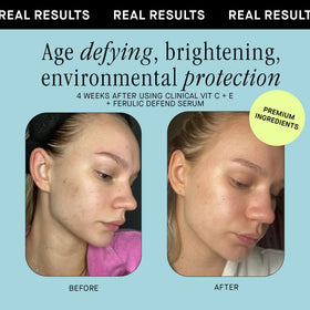 Brandefy serum staged on bathroom counter suggesting routine
