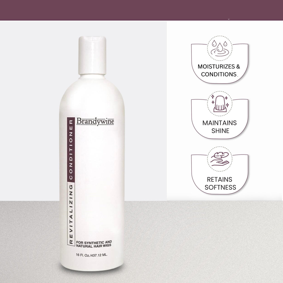 Brandywine applied to synthetic wig fibers showing detangling and smoother finish