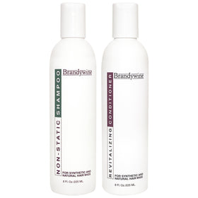 Brandywine front packaging showing shampoo and conditioner for easy identification and convenience