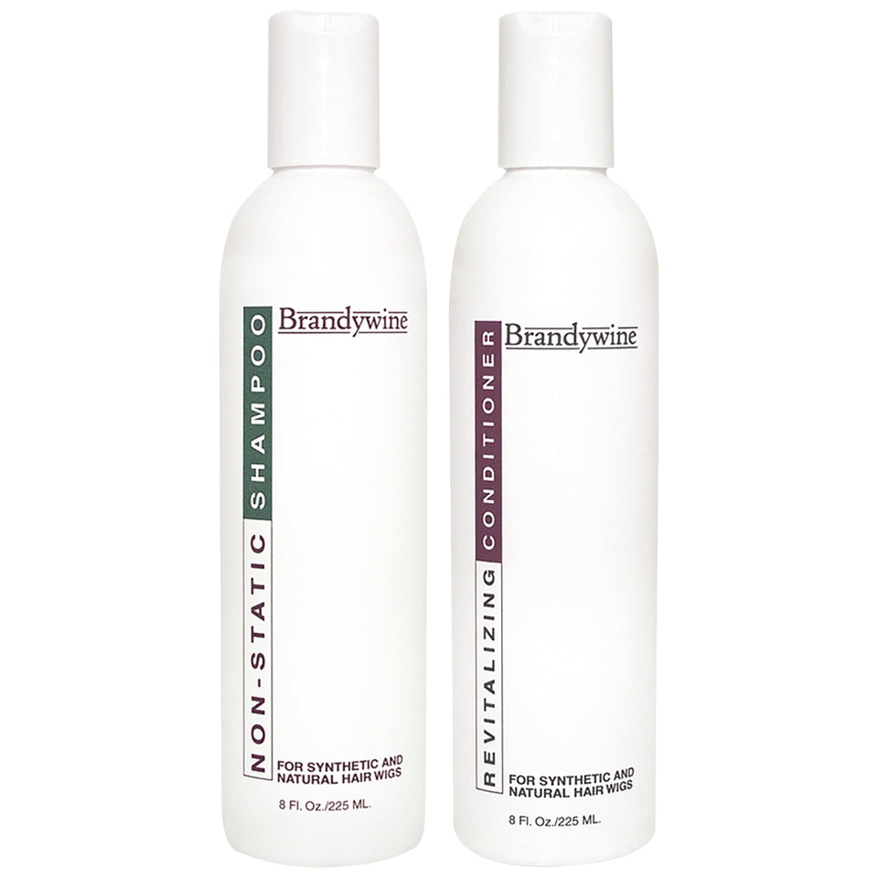 Brandywine front packaging showing shampoo and conditioner for easy identification and convenience