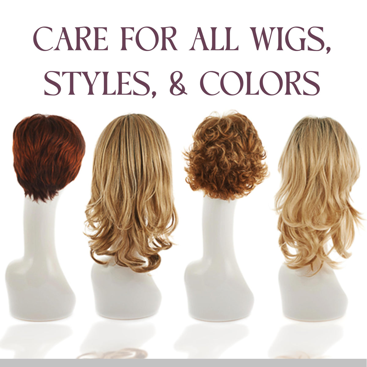 Brandywine on a wig stand during wash showing proper product use benefit
