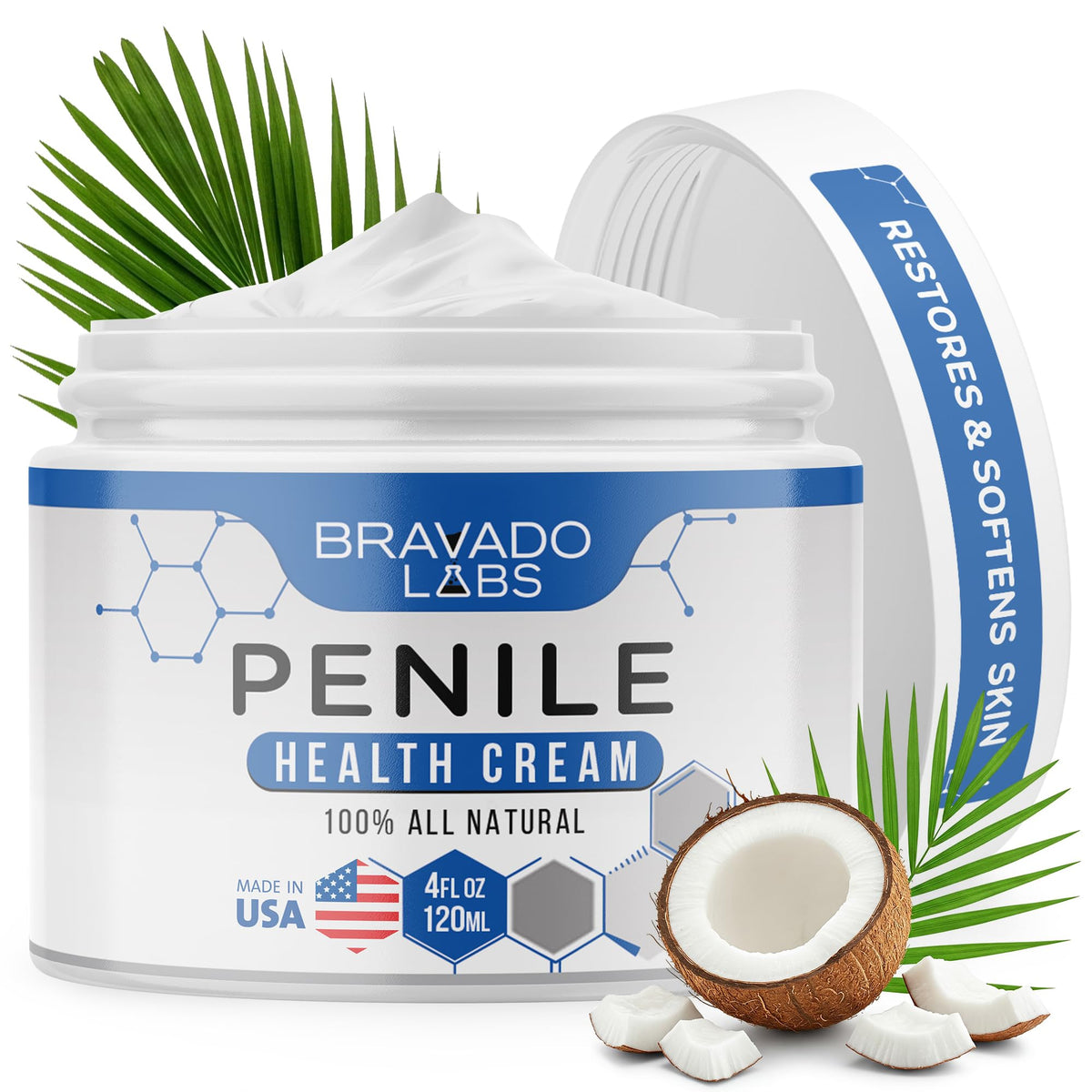 Bravado Labs front packaging tube showing product and clean design benefit