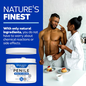 Bravado Labs on bathroom counter in lifestyle scene promoting daily routine benefit