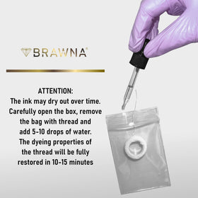 BRAWNA close-up of thread fiber and white pigment revealing smooth line clarity