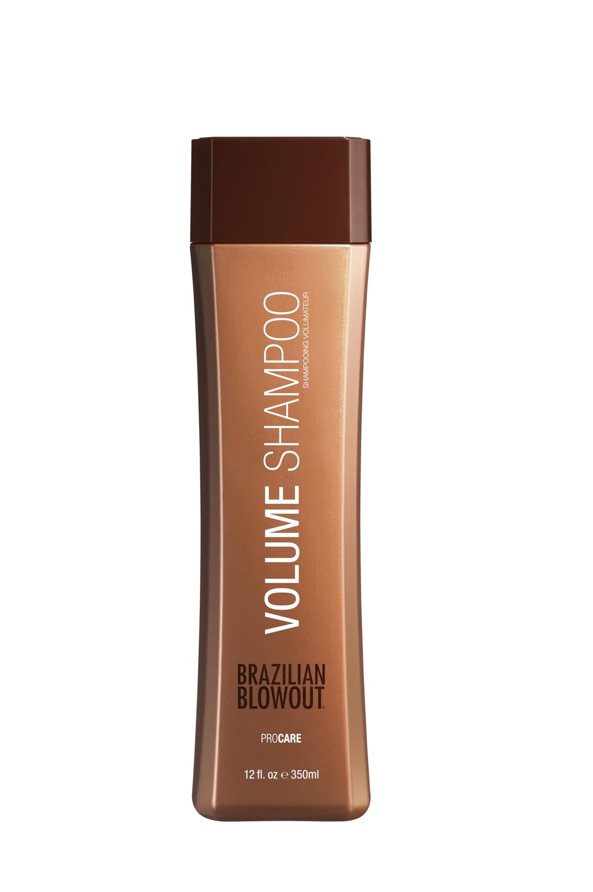 BRAZILIAN BLOWOUT front bottle view showing packaging and volumizing benefit