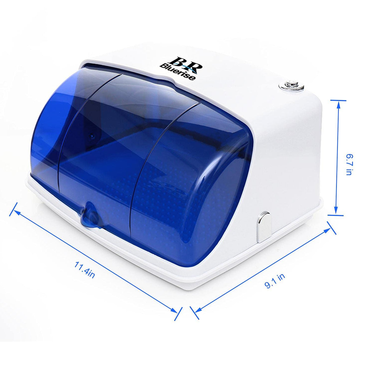 BRBLUERISE open with tray loaded demonstrating easy loading benefit