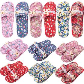 Breathffy front packaging showing six floral slipper pairs and value pack benefit