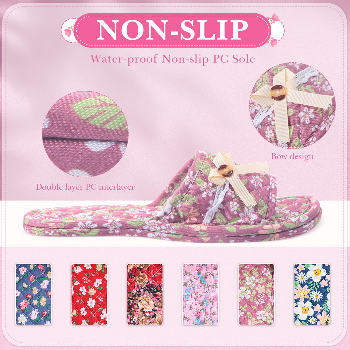 Breathffy soft cloth sole close-up showing anti-skid pattern for safer steps