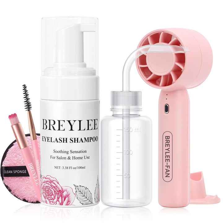 BREYLEE front packaging 100ml showing complete lash cleansing kit benefit