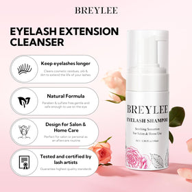 BREYLEE rose shampoo texture close-up cleansing power without irritation