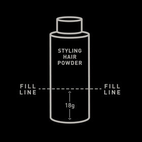 Brickell applying powder at roots to create instant volume and texture