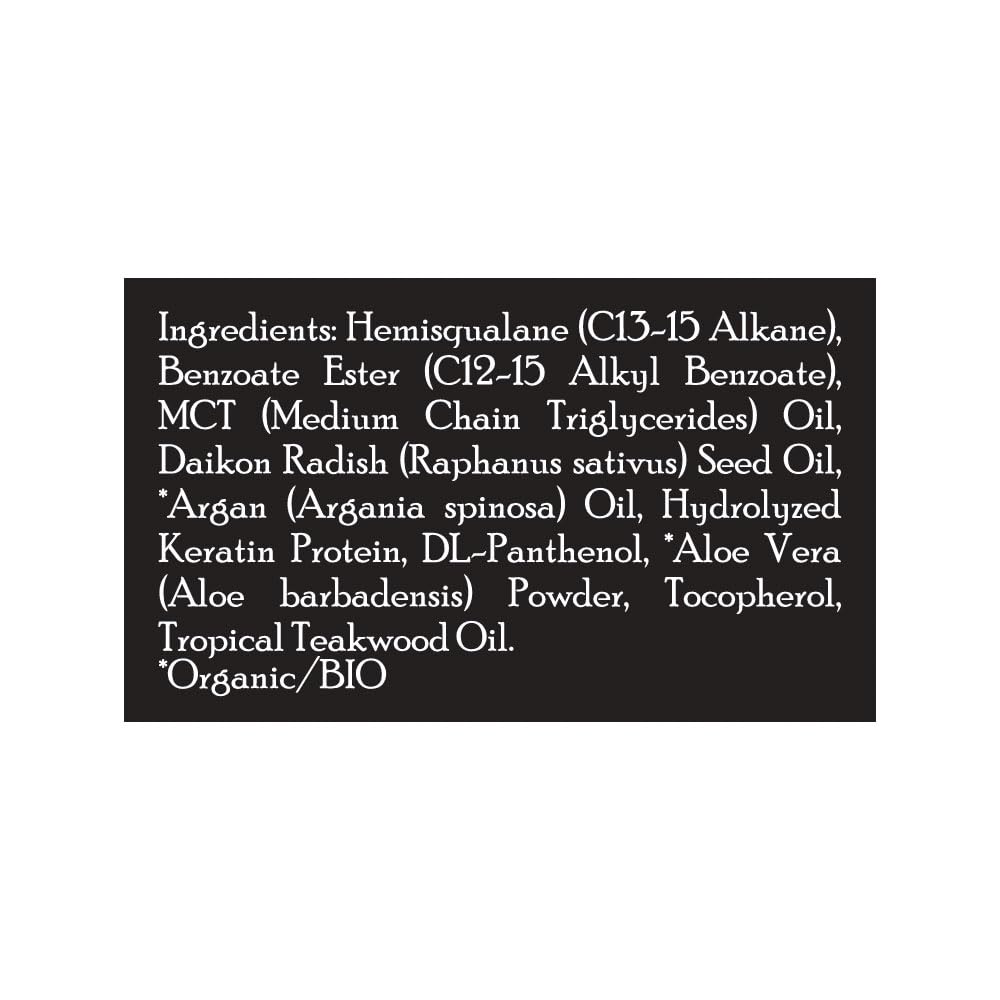 Brickell Men’s argan oil next to everyday items showing compact 2-ounce size