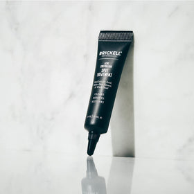Brickell close-up of clear gel texture showing fast-absorbing formula and precision