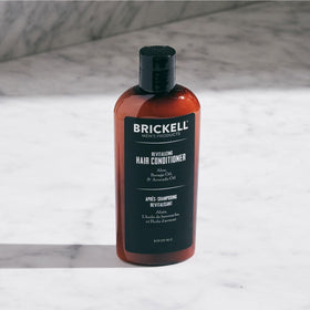 Brickell close-up of creamy conditioner texture demonstrating rich hydration