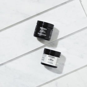 Brickell close-up texture of day cream demonstrating lightweight hydration and easy absorption