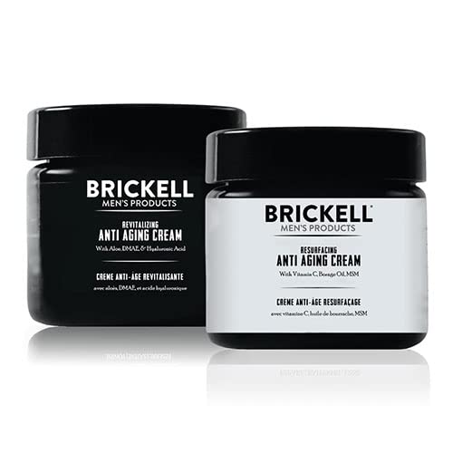 Brickell front packaging of day and night set showing products and branding for simple routine