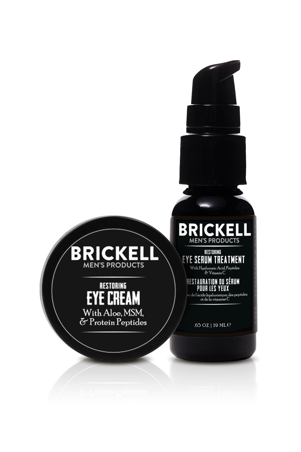 Brickell close-up of eye cream texture showing smooth hydration for fine lines